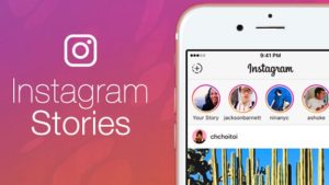 Interfaccia di Instagram con storie